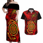 australia-walk-for-yes-couples-matching-off-shoulder-maxi-dress-and-hawaiian-shirt-say-yes-to-australian-indigenous-voice
