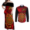 australia-walk-for-yes-couples-matching-off-shoulder-maxi-dress-and-long-sleeve-button-shirts-say-yes-to-australian-indigenous-voice
