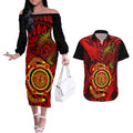 australia-walk-for-yes-couples-matching-off-the-shoulder-long-sleeve-dress-and-hawaiian-shirt-say-yes-to-australian-indigenous-voice