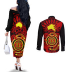 australia-walk-for-yes-couples-matching-off-the-shoulder-long-sleeve-dress-and-long-sleeve-button-shirts-say-yes-to-australian-indigenous-voice
