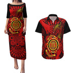 australia-walk-for-yes-couples-matching-puletasi-dress-and-hawaiian-shirt-say-yes-to-australian-indigenous-voice
