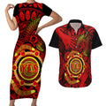 australia-walk-for-yes-couples-matching-short-sleeve-bodycon-dress-and-hawaiian-shirt-say-yes-to-australian-indigenous-voice