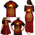 australia-walk-for-yes-family-matching-puletasi-dress-and-hawaiian-shirt-say-yes-to-australian-indigenous-voice