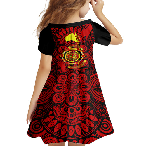 australia-walk-for-yes-kid-short-sleeve-dress-say-yes-to-australian-indigenous-voice