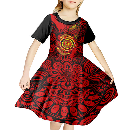 australia-walk-for-yes-kid-short-sleeve-dress-say-yes-to-australian-indigenous-voice