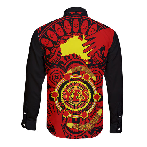 australia-walk-for-yes-long-sleeve-button-shirt-say-yes-to-australian-indigenous-voice