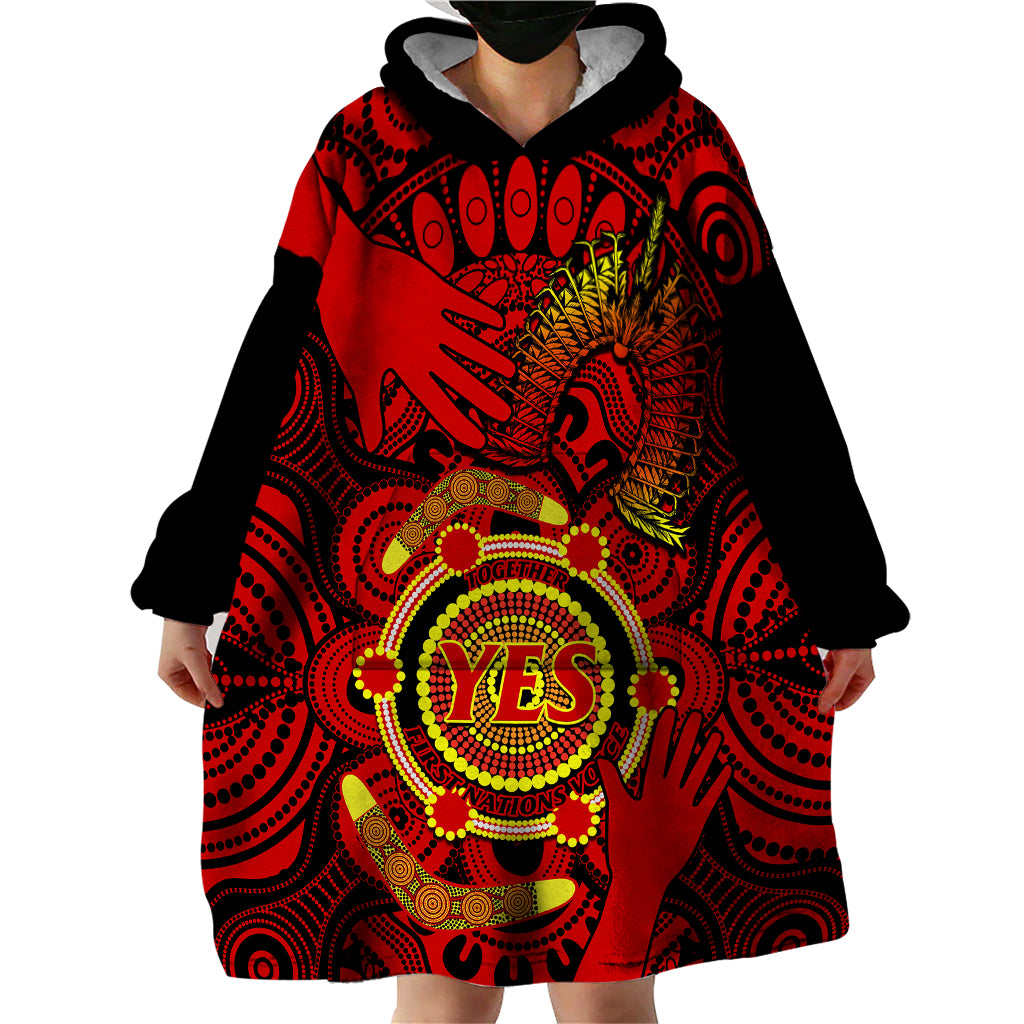 australia-walk-for-yes-wearable-blanket-hoodie-say-yes-to-australian-indigenous-voice