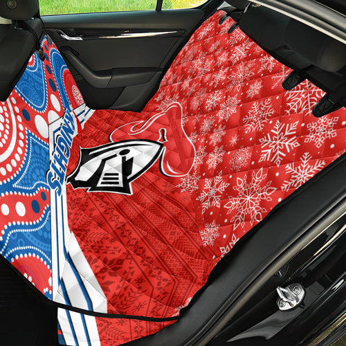 custom-knights-rugby-christmas-back-car-seat-cover-merry-xmas-2023-mix-aboriginal-art