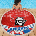 custom-knights-rugby-christmas-beach-blanket-merry-xmas-2023-mix-aboriginal-art