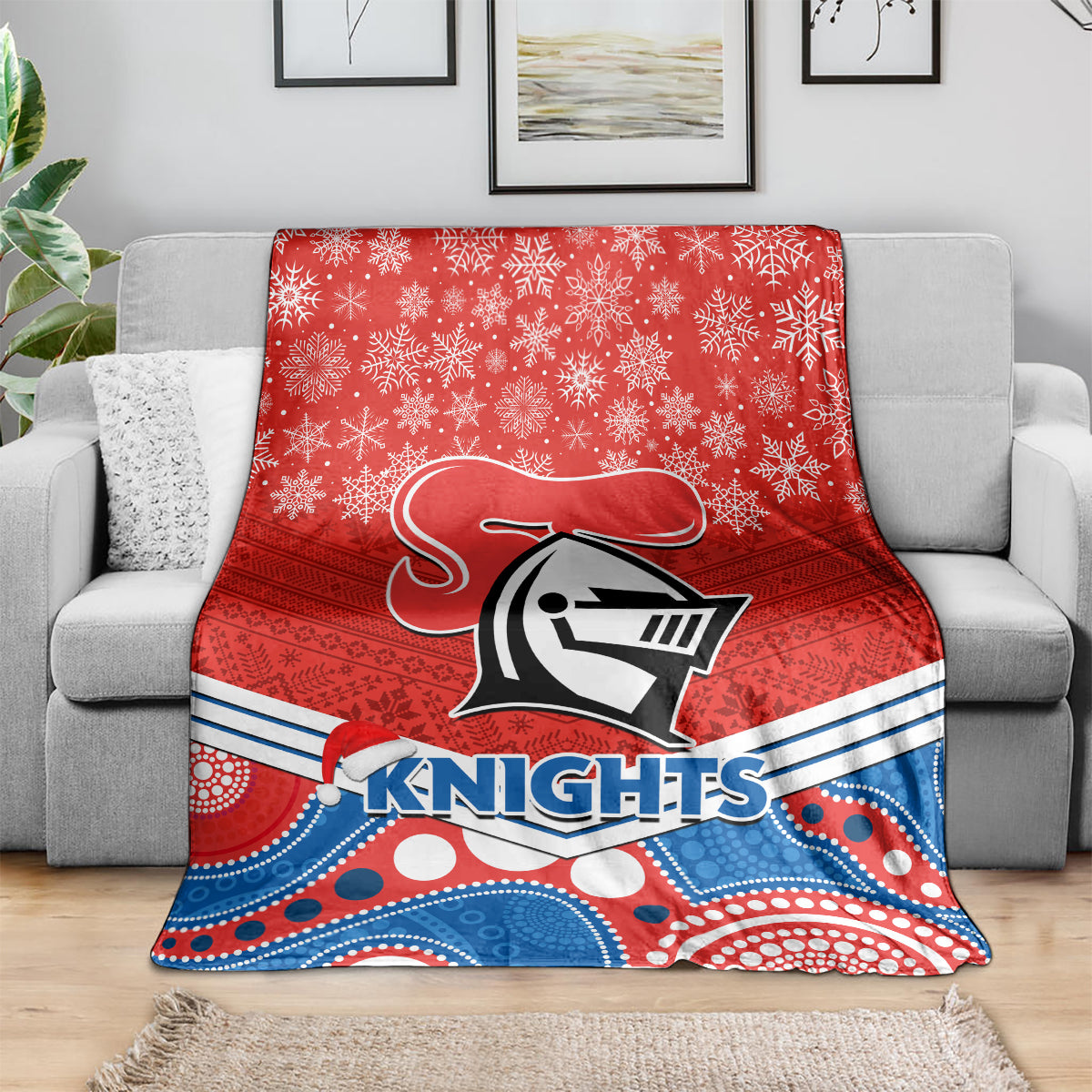 custom-knights-rugby-christmas-blanket-merry-xmas-2023-mix-aboriginal-art