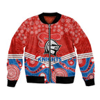 custom-knights-rugby-christmas-bomber-jacket-merry-xmas-2023-mix-aboriginal-art