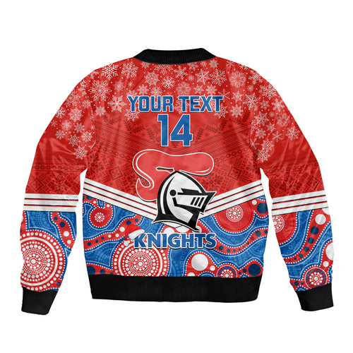 custom-knights-rugby-christmas-bomber-jacket-merry-xmas-2023-mix-aboriginal-art