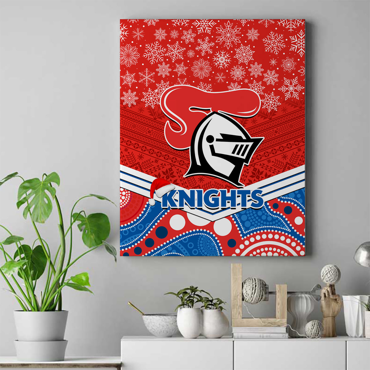 custom-knights-rugby-christmas-canvas-wall-art-merry-xmas-2023-mix-aboriginal-art
