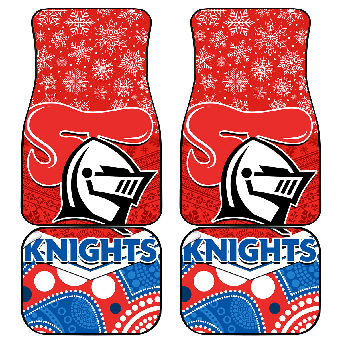 custom-knights-rugby-christmas-car-mats-merry-xmas-2023-mix-aboriginal-art