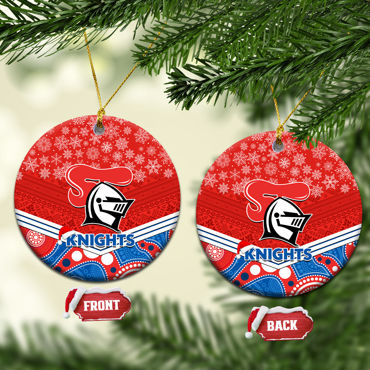 knights-rugby-christmas-ceramic-ornament-merry-xmas-2023-mix-aboriginal-art