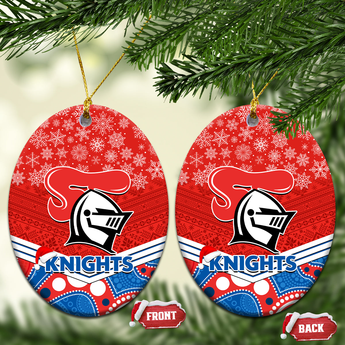 knights-rugby-christmas-ceramic-ornament-merry-xmas-2023-mix-aboriginal-art