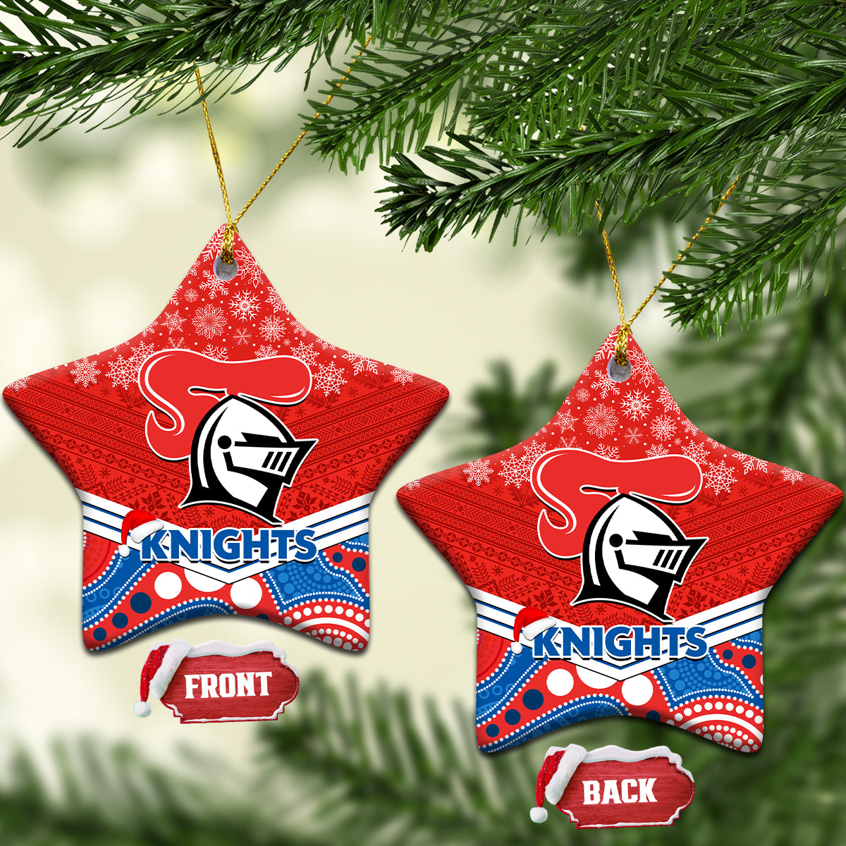 knights-rugby-christmas-ceramic-ornament-merry-xmas-2023-mix-aboriginal-art