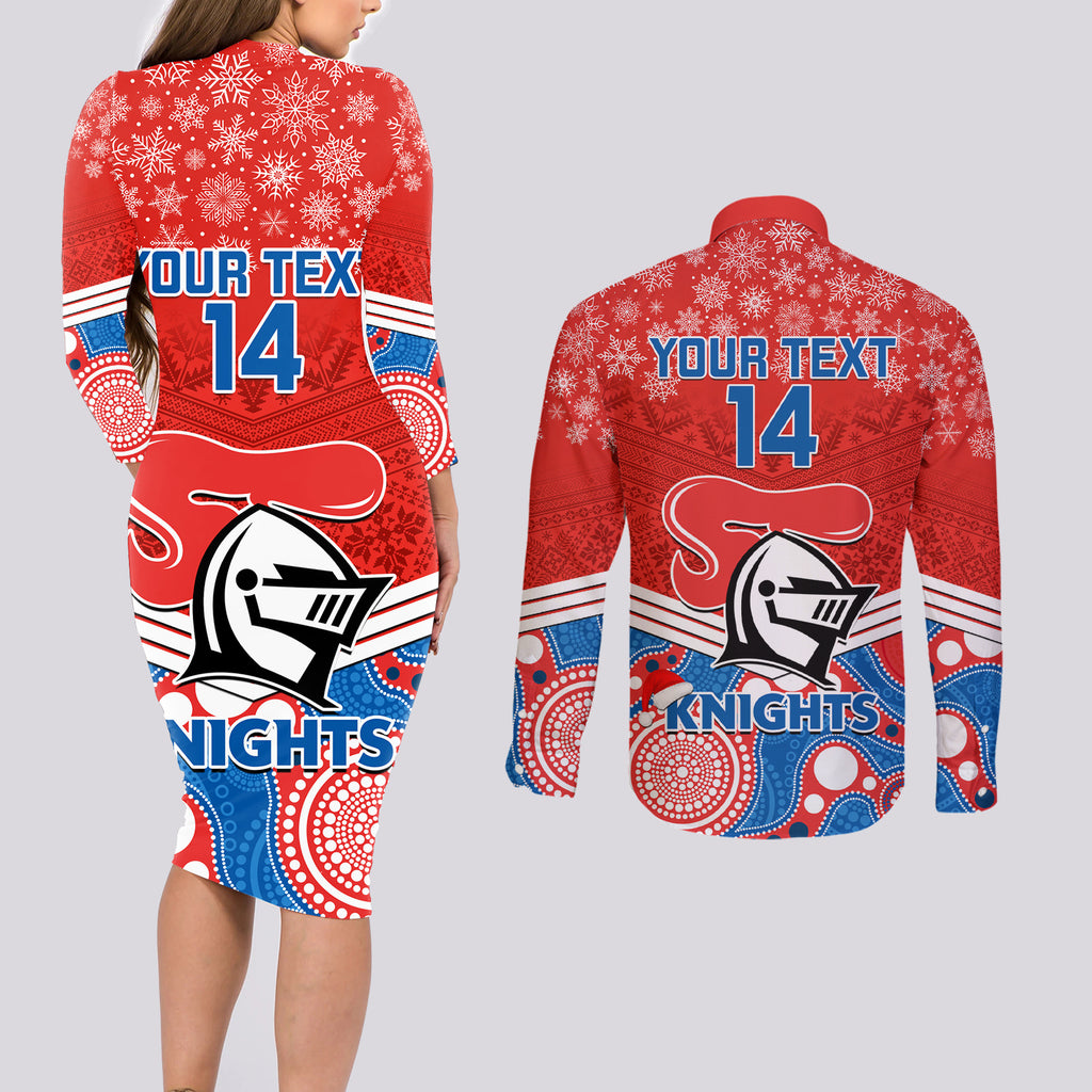 custom-knights-rugby-christmas-couples-matching-long-sleeve-bodycon-dress-and-long-sleeve-button-shirt-merry-xmas-2023-mix-aboriginal-art
