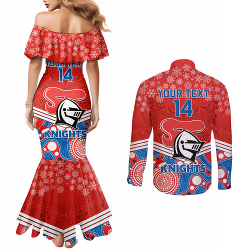 custom-knights-rugby-christmas-couples-matching-mermaid-dress-and-long-sleeve-button-shirt-merry-xmas-2023-mix-aboriginal-art