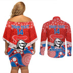 custom-knights-rugby-christmas-couples-matching-off-shoulder-short-dress-and-long-sleeve-button-shirt-merry-xmas-2023-mix-aboriginal-art