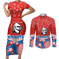 custom-knights-rugby-christmas-couples-matching-short-sleeve-bodycon-dress-and-long-sleeve-button-shirt-merry-xmas-2023-mix-aboriginal-art