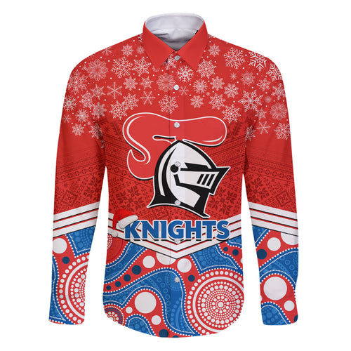 custom-knights-rugby-christmas-family-matching-puletasi-dress-and-hawaiian-shirt-merry-xmas-2023-mix-aboriginal-art