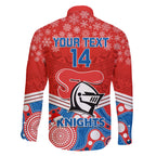 custom-knights-rugby-christmas-family-matching-short-sleeve-bodycon-dress-and-hawaiian-shirt-merry-xmas-2023-mix-aboriginal-art