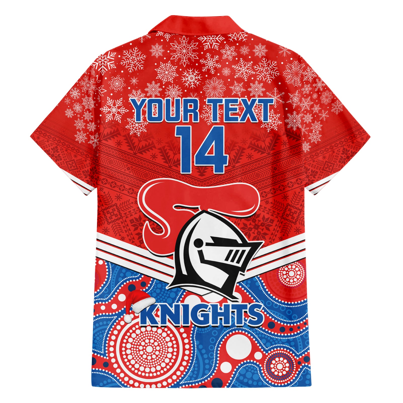 custom-knights-rugby-christmas-hawaiian-shirt-merry-xmas-2023-mix-aboriginal-art