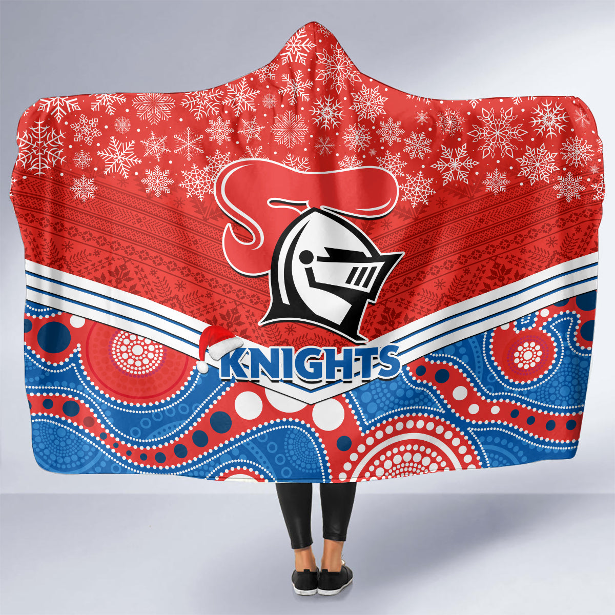 custom-knights-rugby-christmas-hooded-blanket-merry-xmas-2023-mix-aboriginal-art