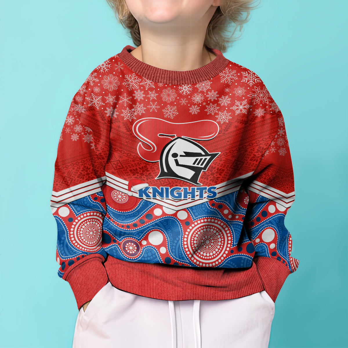 custom-knights-rugby-christmas-kid-ugly-christmas-sweater-merry-xmas-2023-mix-aboriginal-art