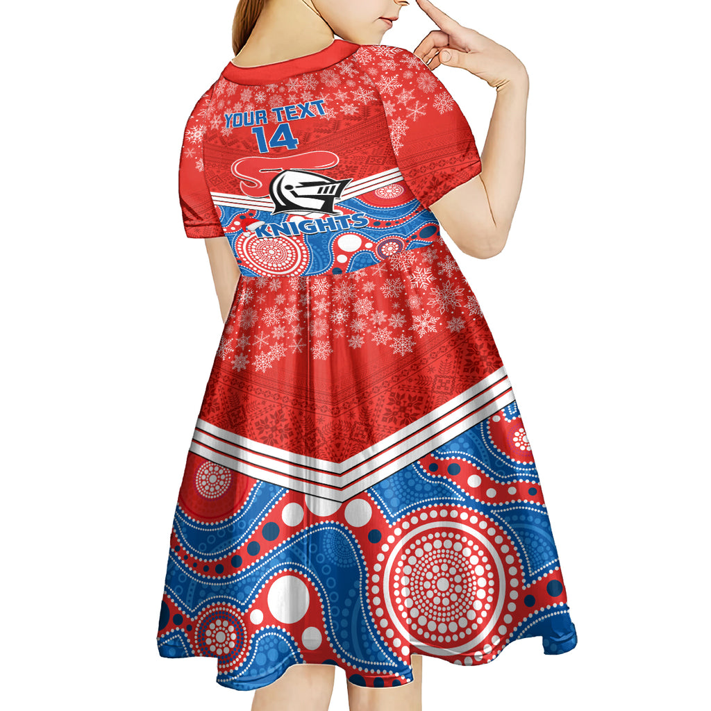 custom-knights-rugby-christmas-kid-short-sleeve-dress-merry-xmas-2023-mix-aboriginal-art