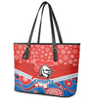 custom-knights-rugby-christmas-leather-tote-bag-merry-xmas-2023-mix-aboriginal-art