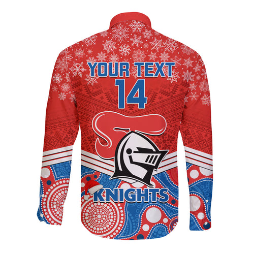 custom-knights-rugby-christmas-long-sleeve-button-shirt-merry-xmas-2023-mix-aboriginal-art