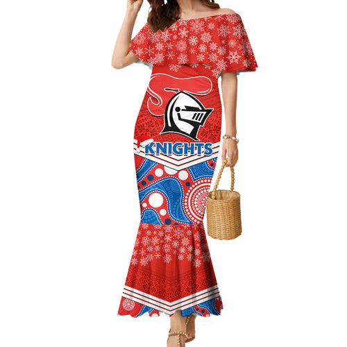 custom-knights-rugby-christmas-mermaid-dress-merry-xmas-2023-mix-aboriginal-art