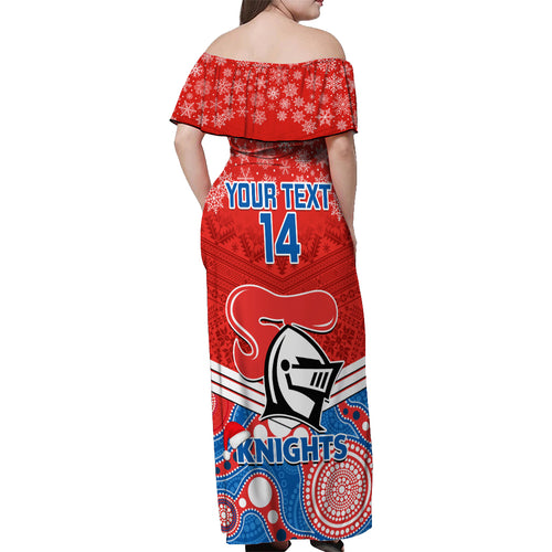 custom-knights-rugby-christmas-off-shoulder-maxi-dress-merry-xmas-2023-mix-aboriginal-art