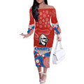 custom-knights-rugby-christmas-off-the-shoulder-long-sleeve-dress-merry-xmas-2023-mix-aboriginal-art
