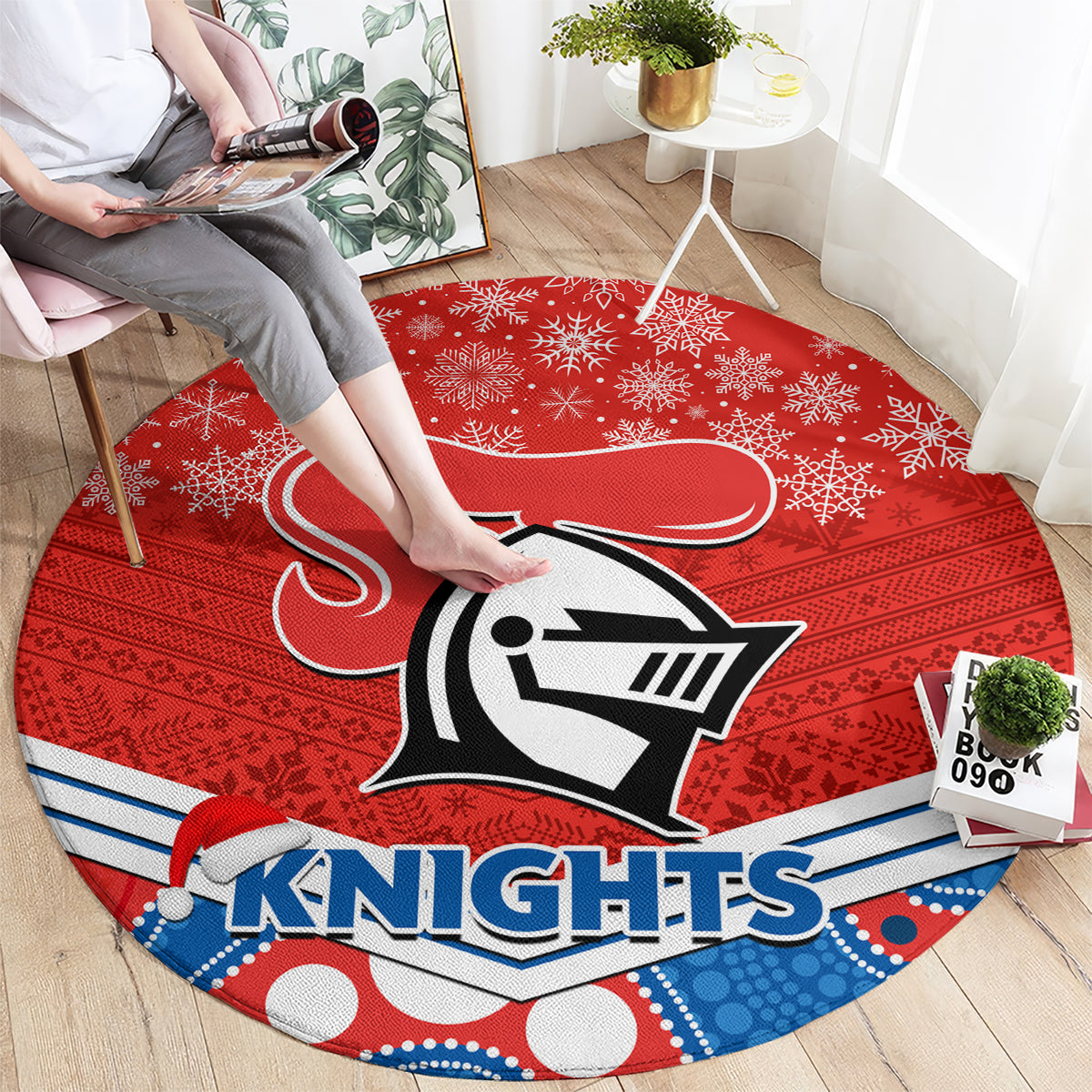 custom-knights-rugby-christmas-round-carpet-merry-xmas-2023-mix-aboriginal-art