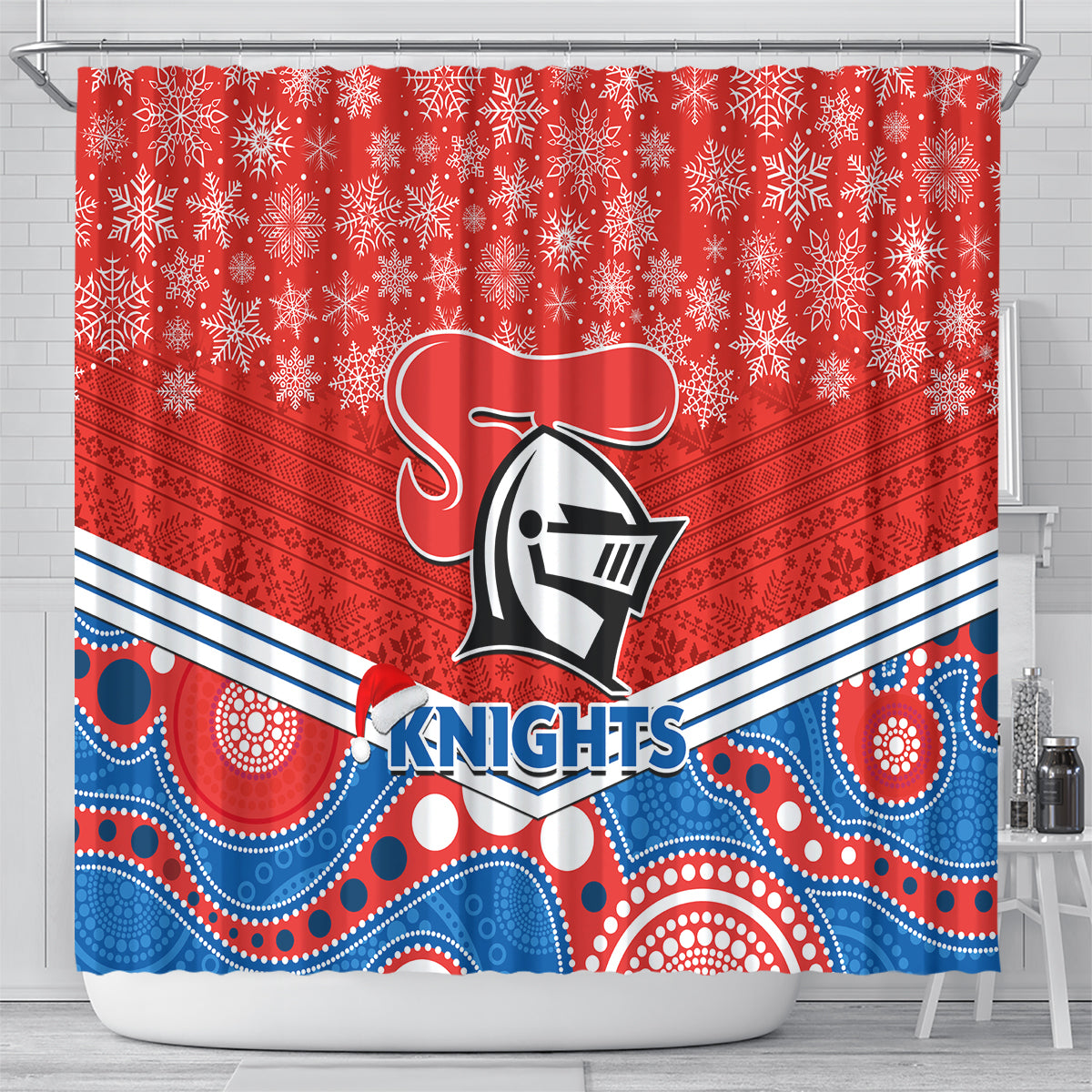 custom-knights-rugby-christmas-shower-curtain-merry-xmas-2023-mix-aboriginal-art