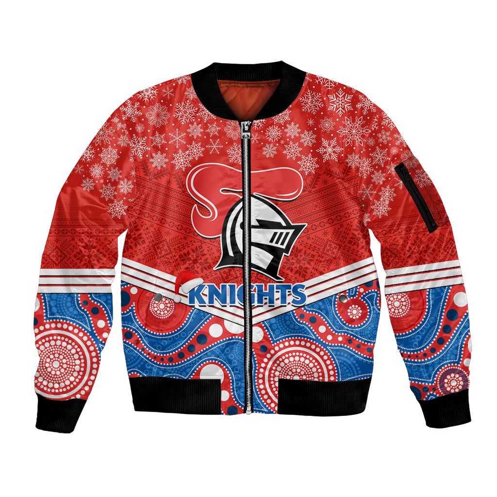 custom-knights-rugby-christmas-sleeve-zip-bomber-jacket-merry-xmas-2023-mix-aboriginal-art