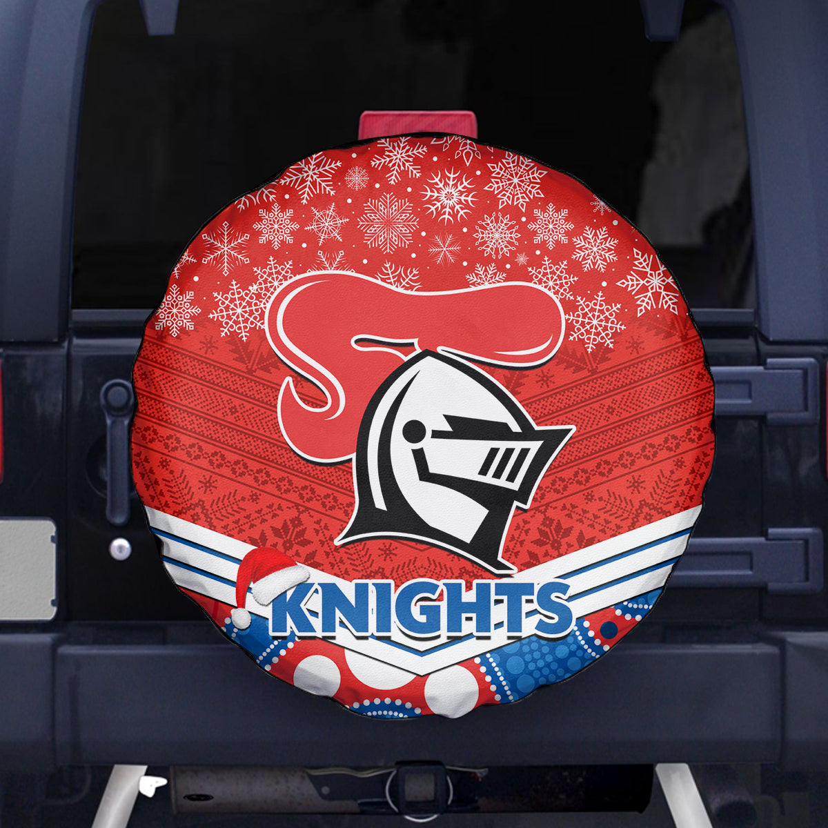 custom-knights-rugby-christmas-spare-tire-cover-merry-xmas-2023-mix-aboriginal-art