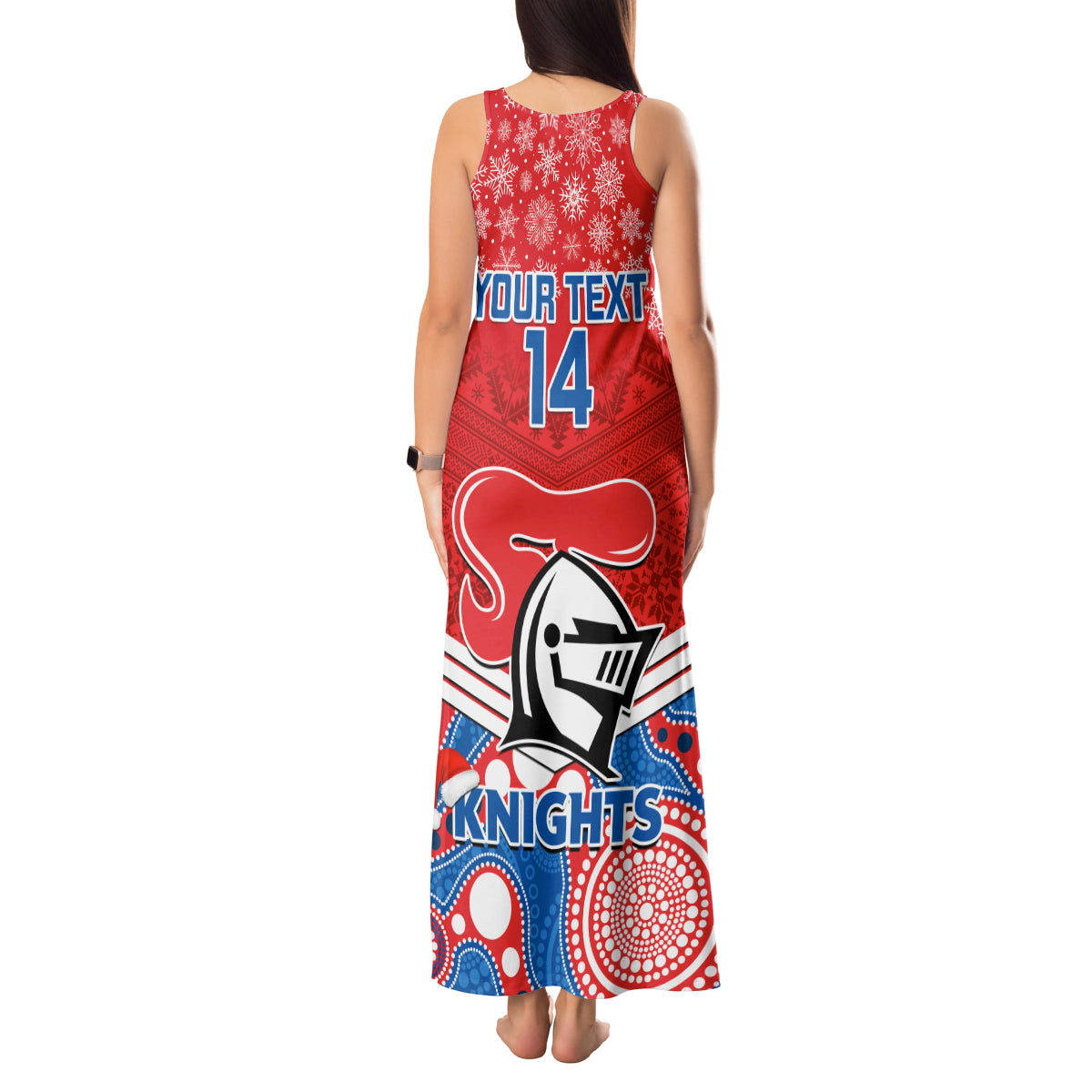 custom-knights-rugby-christmas-tank-maxi-dress-merry-xmas-2023-mix-aboriginal-art