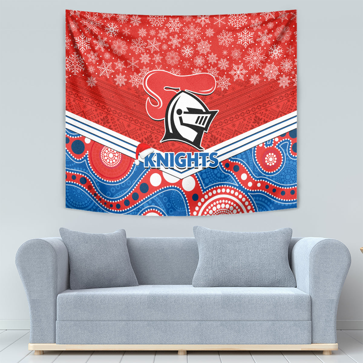 custom-knights-rugby-christmas-tapestry-merry-xmas-2023-mix-aboriginal-art