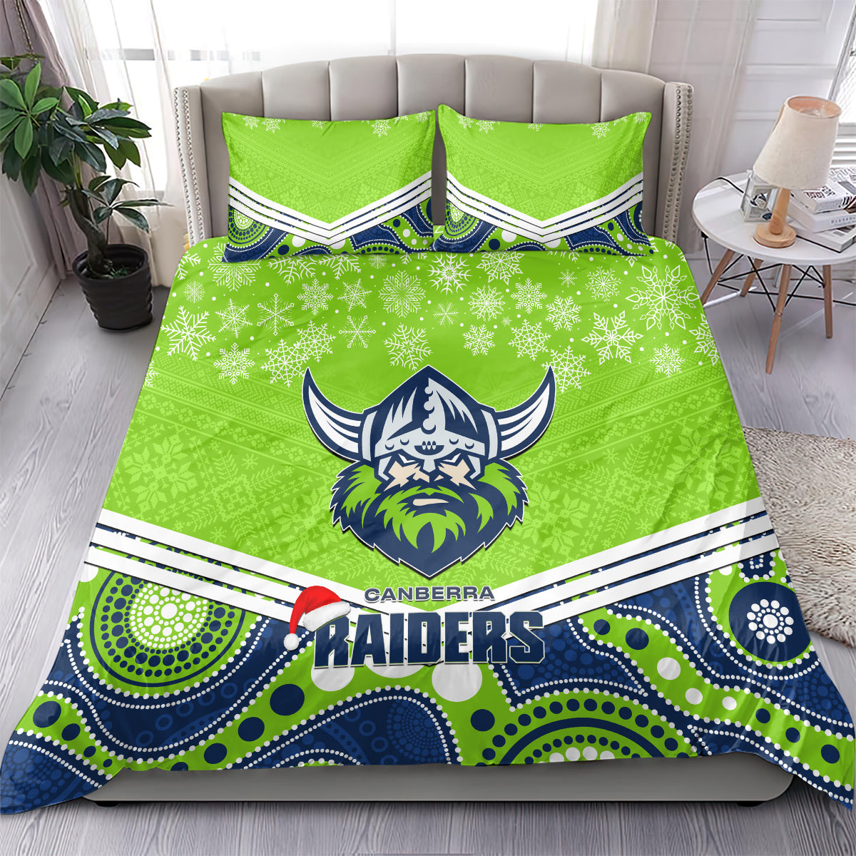 custom-raiders-rugby-christmas-bedding-set-merry-xmas-2023-mix-aboriginal-art