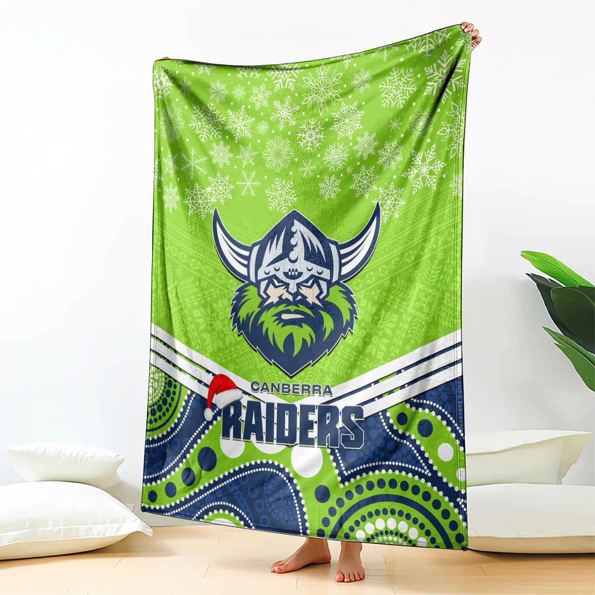 custom-raiders-rugby-christmas-blanket-merry-xmas-2023-mix-aboriginal-art