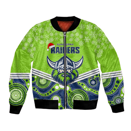 custom-raiders-rugby-christmas-bomber-jacket-merry-xmas-2023-mix-aboriginal-art