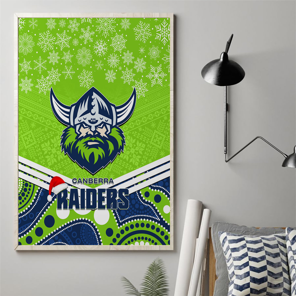 custom-raiders-rugby-christmas-canvas-wall-art-merry-xmas-2023-mix-aboriginal-art