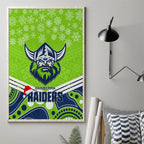 custom-raiders-rugby-christmas-canvas-wall-art-merry-xmas-2023-mix-aboriginal-art