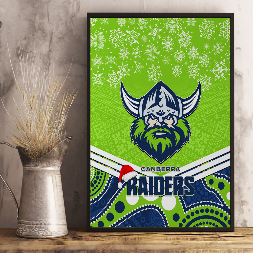 custom-raiders-rugby-christmas-canvas-wall-art-merry-xmas-2023-mix-aboriginal-art