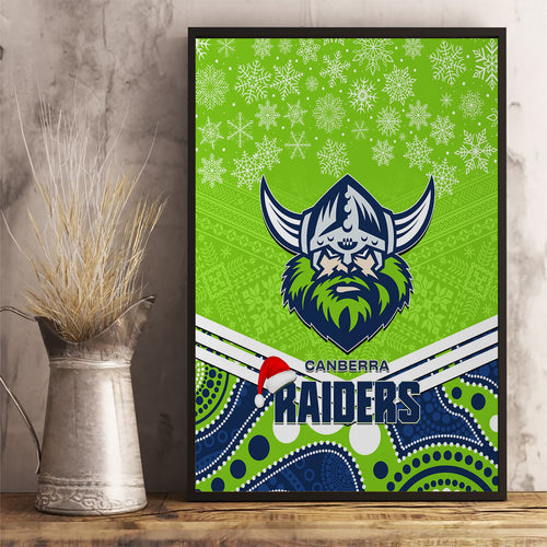custom-raiders-rugby-christmas-canvas-wall-art-merry-xmas-2023-mix-aboriginal-art