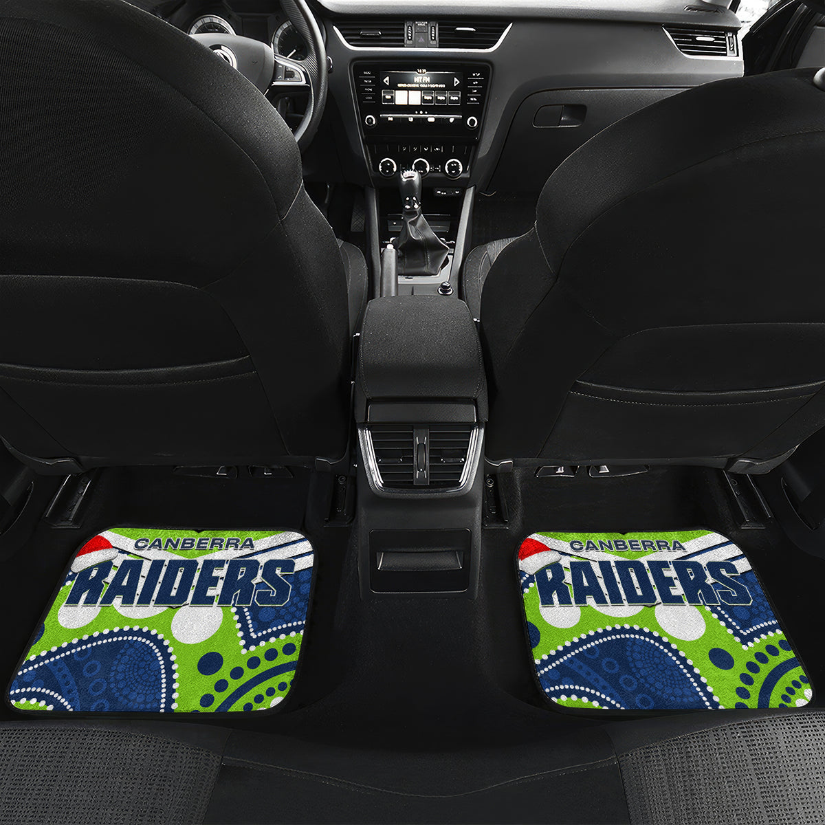 custom-raiders-rugby-christmas-car-mats-merry-xmas-2023-mix-aboriginal-art